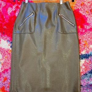 Zara Faux Leather Pencil Skirt